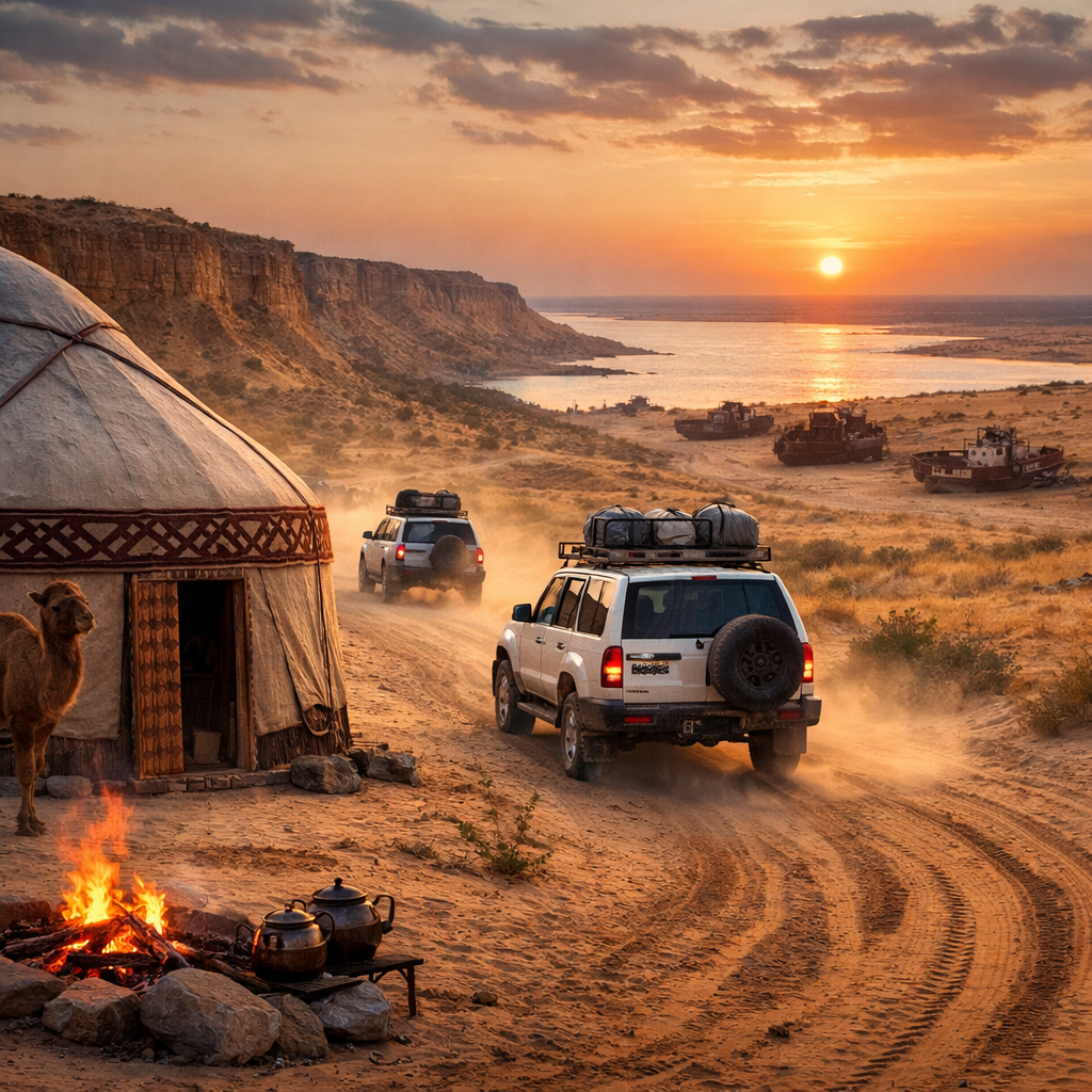Into the Lost Sea: Jeep Expedition Across the Kyzylkum Desert